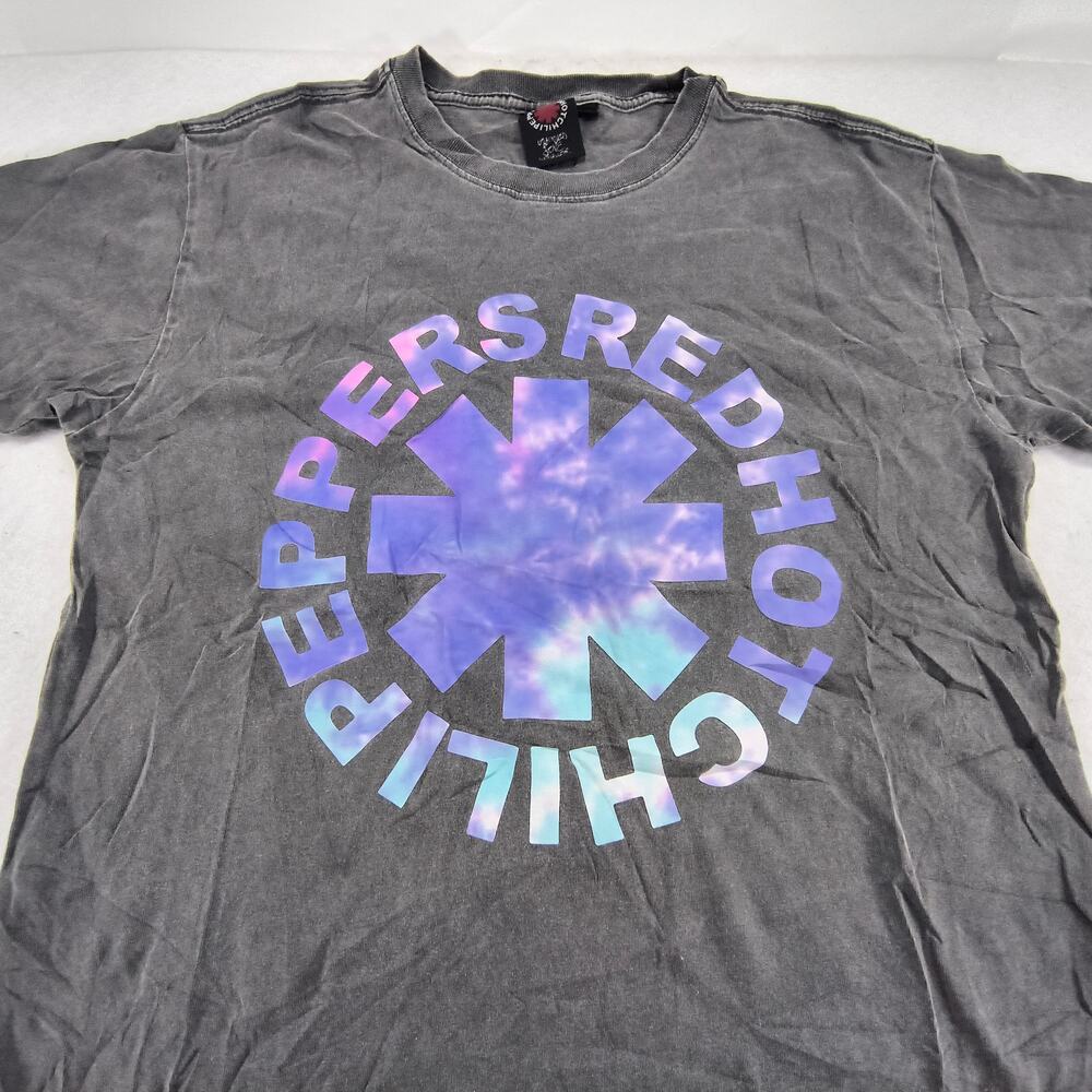 Red Hot Chili Peppers Band Graphic Casual T Shirt Adult Mens Size Medium M Gray